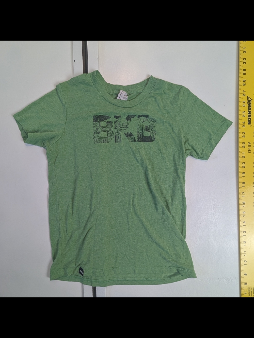 Bella Canvas Green Heather 'BKDB' Graphic Short Sleeve Tee